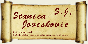 Stanica Jovešković vizit kartica